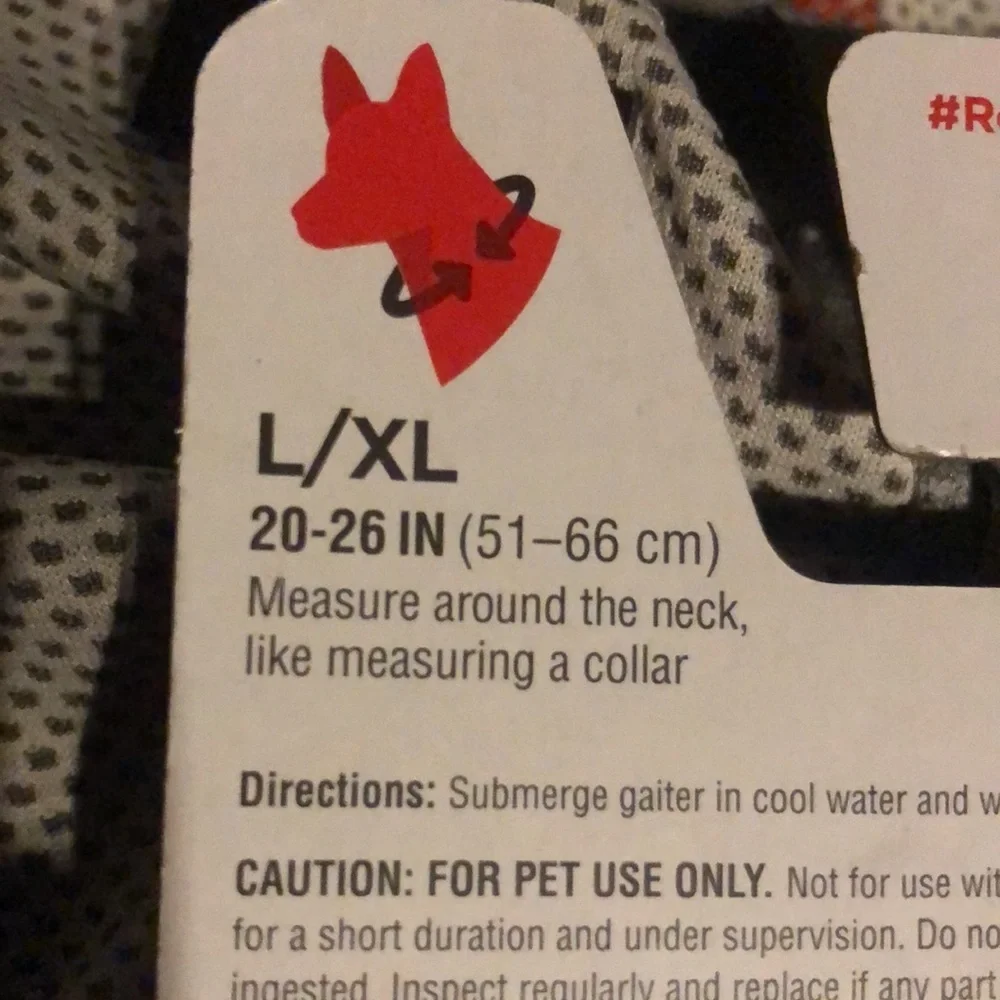 NWT Reddy Cooling Gaiter neck wrap dog L/XL